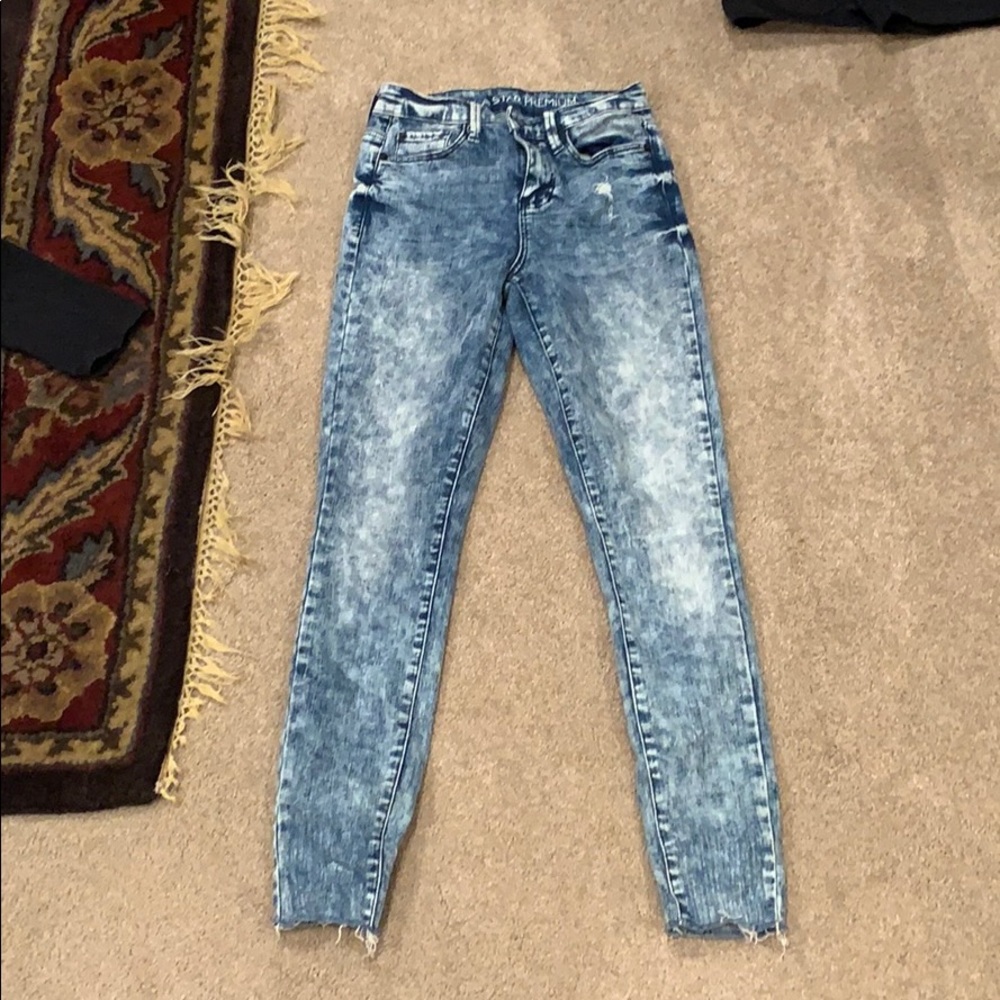 light washed denim jeans